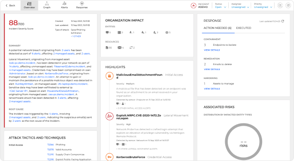 GravityZone EDR - in platform data
